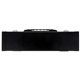 NUOLUX 黒色レザー製フルート収納ケース バックル付き 衝撃吸収パッド入り 軽量持ち運び便利 楽器保護用プレゼント向け