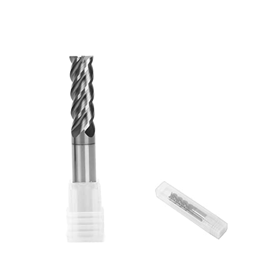 Ruimou 1Pcs Carbide End Mills High Speed Cutter 4 Flute (D 10mm x L 75mm) for Cutting High Hardness 58HRC, CNC Milling Hardened Metals