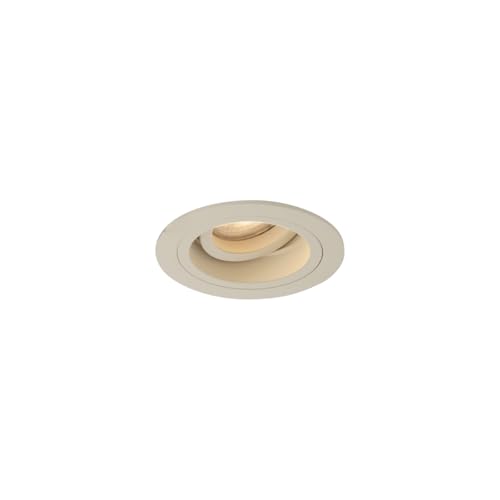 Qazqa Foco empotrado moderno beige GU10 50 mm giratorio e inclinable - Chuck Aluminio Redonda Adecuado para LED Max. 1 x 10 Watt