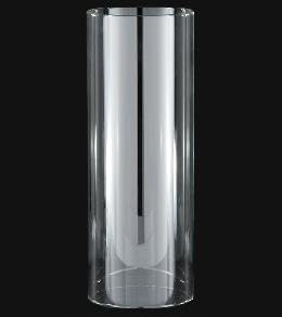 B&P Lamp® 3 Inch by 8 Inch Clear Glass Cylinder