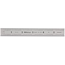 ميتوتويو 182-101، قاعدة الصلب، 6 "4 R، 1/8، 1/16، 1/32، 1/64"، 3/64 "سميك X 3/4" واسعة، الساتان الكروم إنهاء الفولاذ المقاوم للصدأ المقسى، واضح