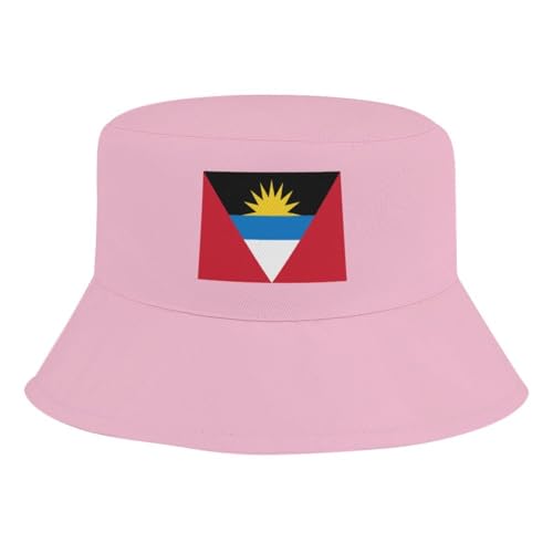 Bucket Hat for Boys and Girls, Antigua and Barbuda Flag Pattern Lightweight,Nylon Packable Bucket Hats,Fun Outdoor Vacation
