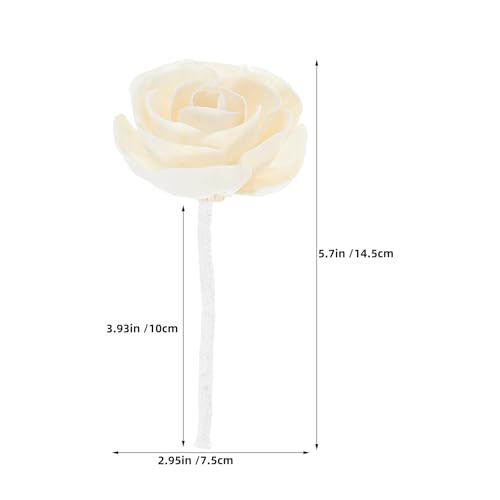 6 unidades Difusores de flores de madera Sola 5.7 pulgadas miniatura 2