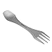 Luzhengyang Titanium Spork Fork Spoon - Weight, Cutlery for Camping & Backpacking - Heat & Corrosion - Outdoor Cooking Essential - Titanium Color, 2 in 1