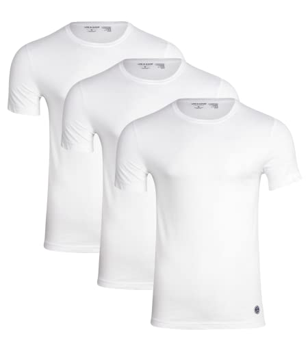 Life is Good Mens Undershirts - 3 Pack Breathable Cotton Mens Shirts Crew Neck & V Neck Undershirts for Men (Sizes: S-XL)