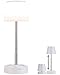 Produktbild PEARL Akku Tischlampe: Dimmbare Teleskop-Akku-Tischleuchte mit 80 Lumen, 1.200 mAh, USB-C (Teleskop Lampe, Accu Tischlampe, LED)