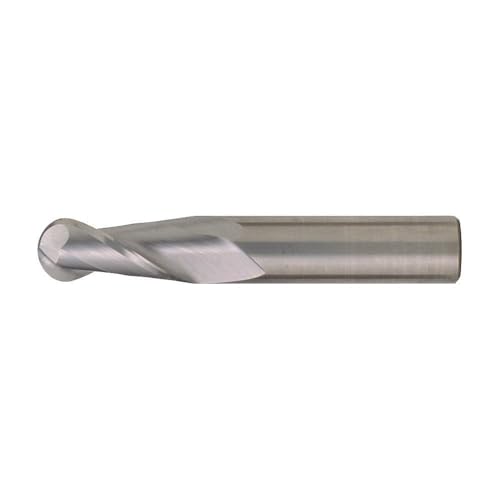 Greenfield Industries - C80958 - Ball End Mill, 1/2 in, Carbide, TiAlN, Non-Coolant Through