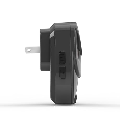 Extra Plug-in Receiver for HTZSAFE Wireless Alarms- Up to 32 Zones and 35 Optional Melodies- 4 Adjustable Volume Levels,Black