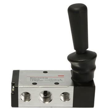 4H210-08 5 Port 2 Position 1/4 Inch PT Hand Lever Operated Control Pneumatic Manual Hand Pull Solenoid Valve Solenoid Manual Control Push Pull Pneumatic Solonaid Valve (1/4"NPT)