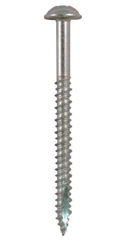 Screws # 14-12 X 3"L. Phillips Round Washer Head High-Low Thread with Type 17 Groove in Shank, Zinc Plated Finish Cabinet Installation Screws (50)