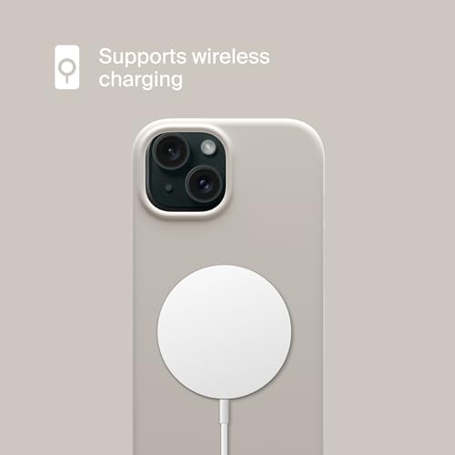 Coque en silicone pour iPhone 15 Clemm lin avec finition premium douce