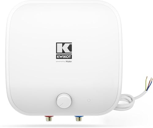 Kwikot EffiCube Chauffe-eau Électrique 30 Litres Sous Évier, Ballon Eau Chaude Compact 1500W, Résistant Eaux Dures, pour Cuisine Salle de Bain Lavabo
