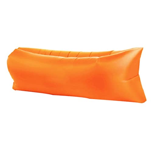 Air Lounger Gonflable Sac De Couchage Anti Fuite Air Chair Canapé Portable Camping Randonnée Air Bed Anti Fuite Air Sofa Multi Function Lounger pour Camping Orange