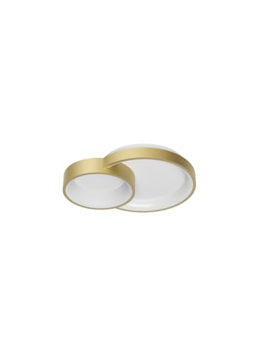 Plafonnier LED rond or mat RD-0830 pour salon et chambre
