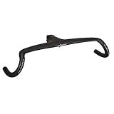 Bicycle Handlebar Width 400mm 420mm 440mm Carbon Road Handlebars 28.6mm Ultra-Light Cycling Bike Drop Bar Fit For MTB BMX DH XC AM FR R: 80mm D: 125mm (Color : Black, Size : 400 * 110mm)