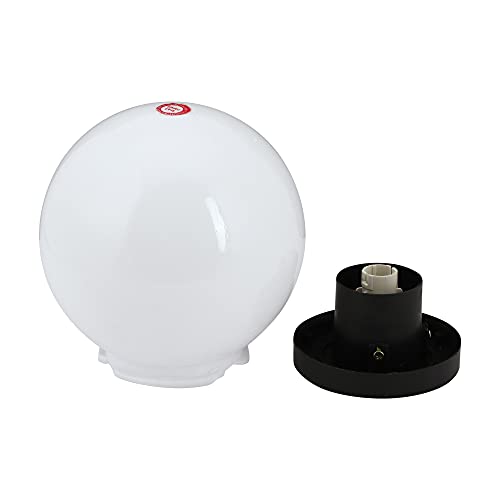 Image of SINOMAN 8-inch Polycarbonate Unbreakable Doom Globe Light for Home and Garden | Gate Lamp for Pillars
