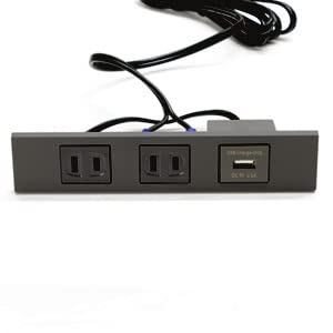 Amazon.co.jp: テクノパーツ 家具用コンセント(什器用) USB付き