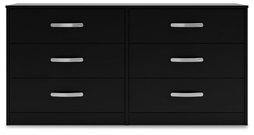 Signature Design by Ashley Finch 6-Drawer Black Dresser, Bedroom Chest - image 3