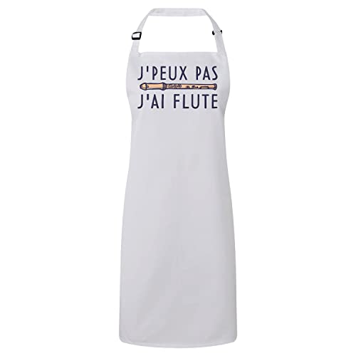Tablier premium J'Peux Pas J'ai Flute instrument classique de haute qualité