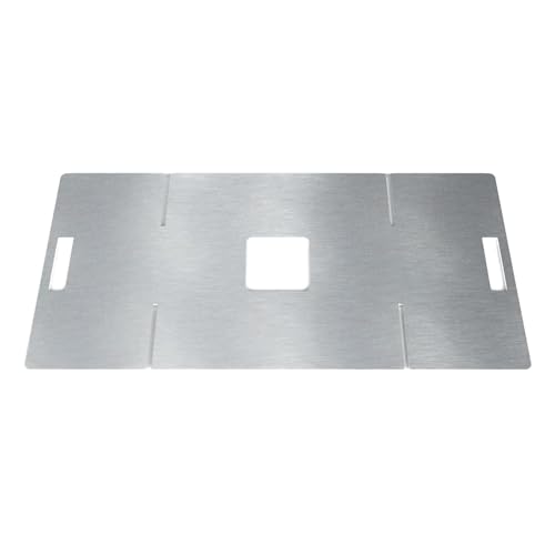 MOCAVI Plancha Edelstahl mit Ablage für Feuertonne und Feuerkorb Grillblech Grillplatte Feuerplatte