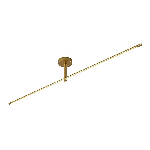 Plafonnier linéaire moderne en fer forgé couleur cuivre 98cm