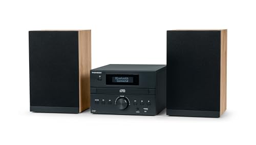 Micro Chaîne THOMSON Bluetooth Radio CD MP3 USB DAB Bois et - vue 2