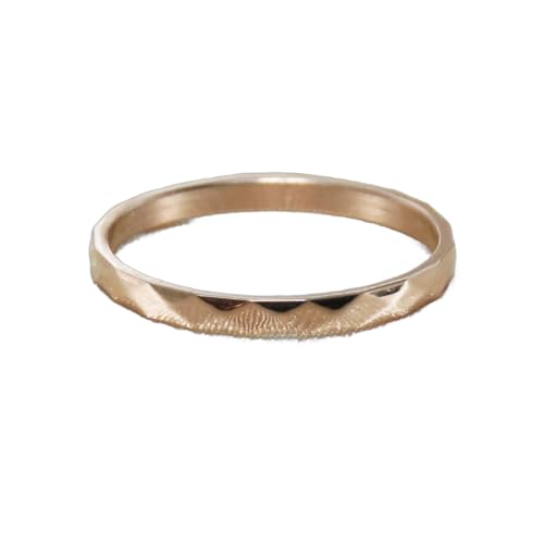 デザインカット リング 指輪 ステンレス レディース シンプル 細め 華奢 ピンキーリング4号