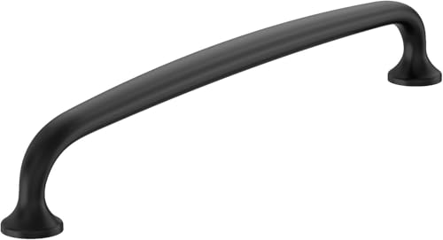 Amerock BP54055FB | Matte Black Appliance Pull | 12 inch (305 mm) Center to Center Cabinet Handle | Renown | Furniture Hardware