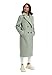 Navahoo Damen lange Übergangsjacke Mantel in Woll-Optik mit Reverskragen Sternlein 14 Smokey Mint Gr. XL