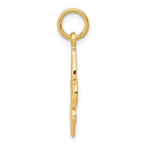 FJC Finejewelers 10 kt Yellow Gold Fleur De Lis Charm 22 x 12 mm3