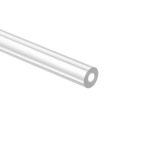 Image of uxcell Clear Rigid Tubing 3mm(1 /8 inch) ID x 7mm(0.28 inch) OD x 1Ft Length Round Plastic Polycarbonate Tube