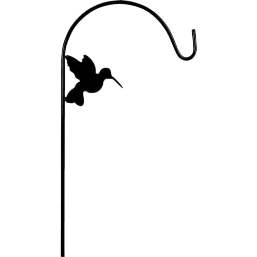 American Garden Works TFBHHB Hummingbird Floral Basket Single Arm Hanger, 70' x 12', Black