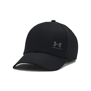 Under Armour Mens M Iso-chill ArmourVent STR Baseball Cap, Men's Cap with Mesh Vent, Sport Cap with Visor Black