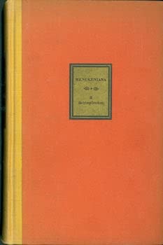 Hardcover Menckeniana: A Schimpflexikon. (First Edition | Writings of H.L. Mencken) [Unknown] Book