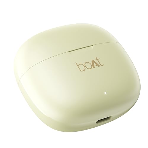 Image of Boat Airdopes 213, 50H Battery, ENx Tech, Beast Mode, ASAP Charge, Bluetooth Earbuds, TWS Ear Buds Wireless Earphones with mic (Sandstone)