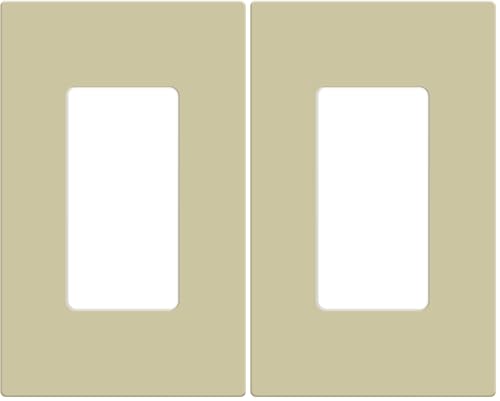 Image of ENERLITES Screwless Decorator Wall Plate Child Safe Outlet Cover, Size 1-Gang 4.68 inch H x 2.93 inch L, Unbreakable Polycarbonate Thermoplastic, SI8831-I, Glossy, Ivory (Pack of 2)