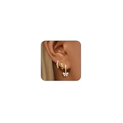 butterfly earrings gold