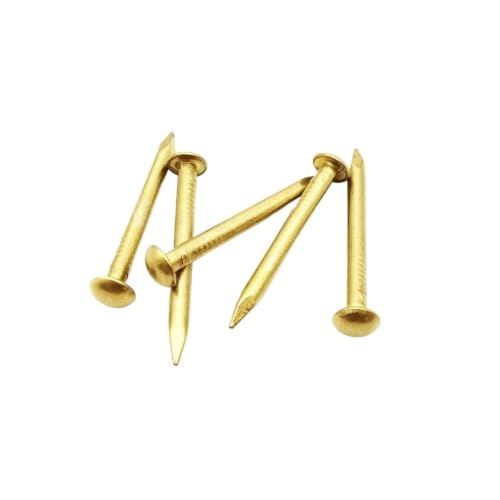 Clavos redondos de cobre puro, diámetro 2 mm y longitud 15 mm, paquete de 50 piezas, para bisagras de muebles, tambor, joyería y cajas
