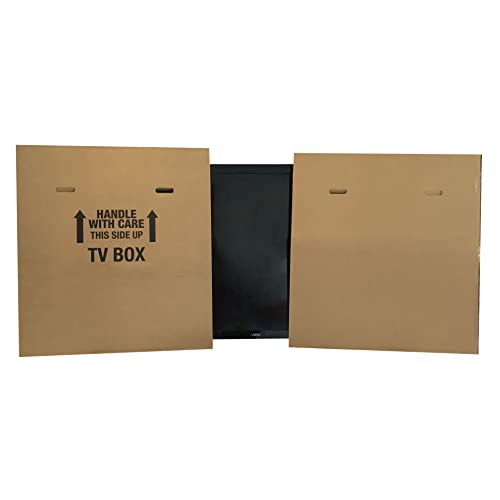 Uboxes Moving Boxes for Your TV Fits 1 LCD/LED up to 70" Plasma, LCD, or LED TV. Moving Box Size : expandable to 70"Length by Width 8" and 40" Height (TV Moving Box - 2 Pack)"