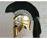 NauticalMart Corinthian Greek Helmet (Brass) with Plume
