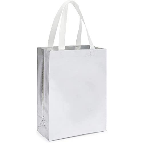 Sparkle And Bash Reusable Grocery Tote Bag For Shopping (Large, Silver, 20 Pack) #TOP2