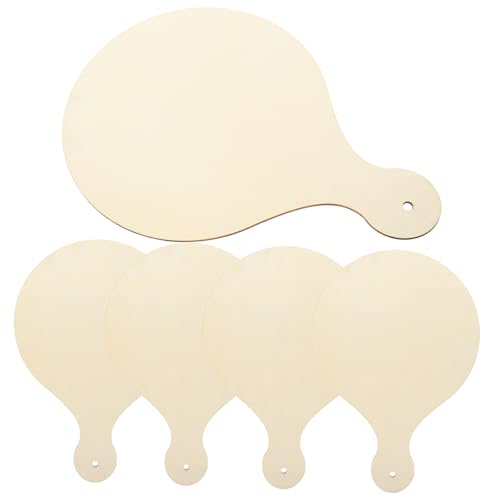 Ciieeo Lot de 5 planches à pain en bois avec poignées, petites planches à découper pour pain, desserts, pâtisseries, cuisine, service et décoration