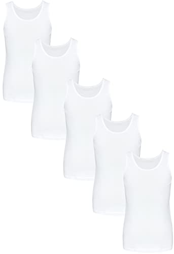 TupTam Unterhemden Mädchen Baumwoll Unterhemd 5er Pack Tank Top Ärmellos...