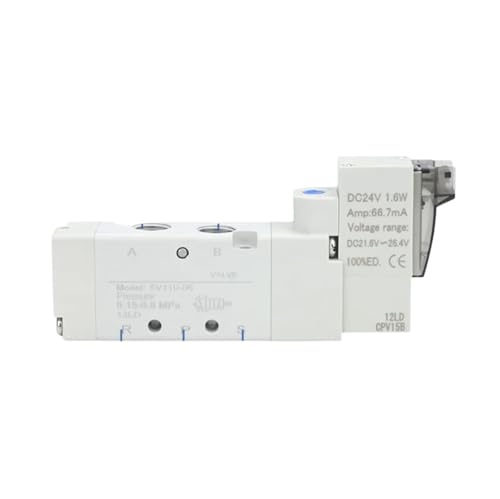 Válvula solenoide neumática de dos posiciones y cinco vías 12V para control de aire 2