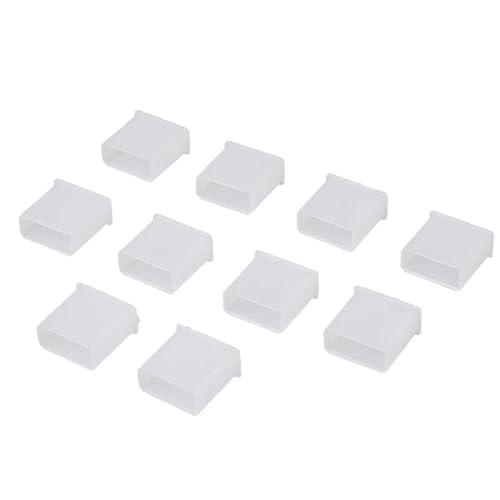 Tapones antipolvo USB de alta calidad: 100 protectores impermeables macho color blanco 2