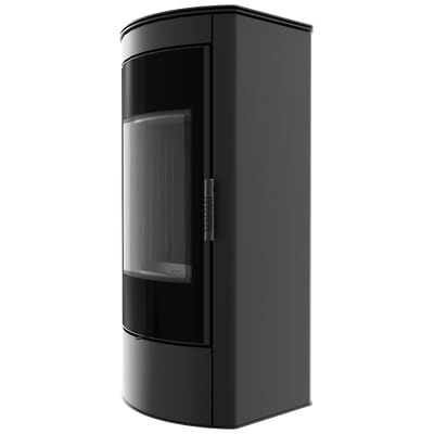 Kratki Kaminofen aus Stahl TITAN Panorama Ø 150 11 kW BImSchV 2 Ökodesign