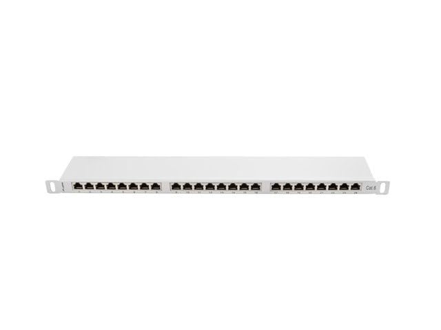 Patch Panel 24 Port Lanberg Cat. 6 blindado gris 0.5U para cableado estructurado 3