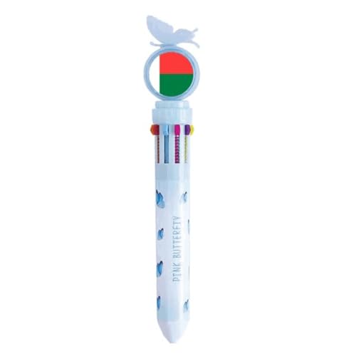Stylo à bille rétractable multicolore Madagascar pour ne plus perdre de temps