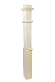 960 - Wood Box Newel - Plain Style with Pedestal - 48 inch - Elegant Sleeve Design - Staircase Post - Paint-Grade (Poplar)