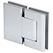 CRL 31M8015SA Satin Anodized Vernon 180 Glass-to-Glass Hinge
